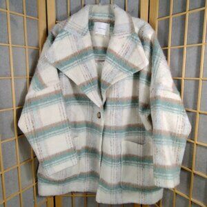 Anthropologie Elsa Wool Blend Oversized Coat Size M